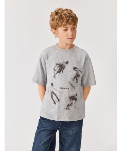 Футболка детская для мальчиков Geelong серый меланж