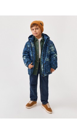Куртка детская для мальчиков Vinci синий принт