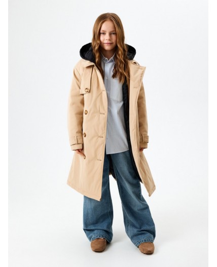 Плащ детский для девочек Machia бежевый