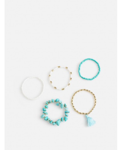 Набор из 5 браслетов дет. Iris голубой