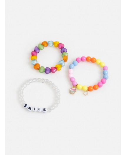 Набор из 3 браслетов дет. Busa цветной
