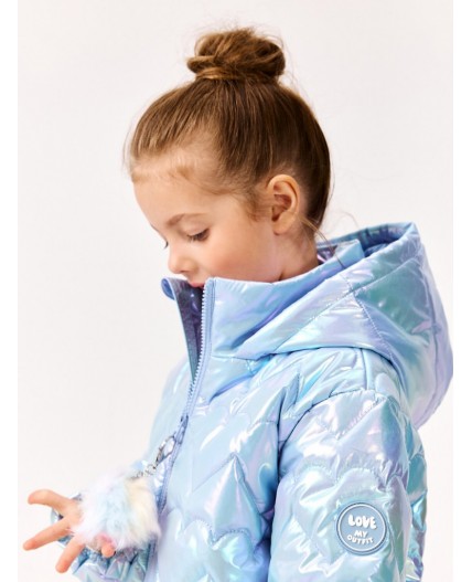 Куртка детская для девочек Cesare голубой
