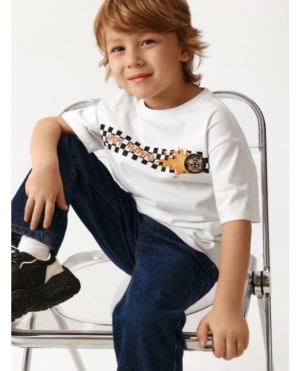 Футболка детская для мальчиков Lena белый