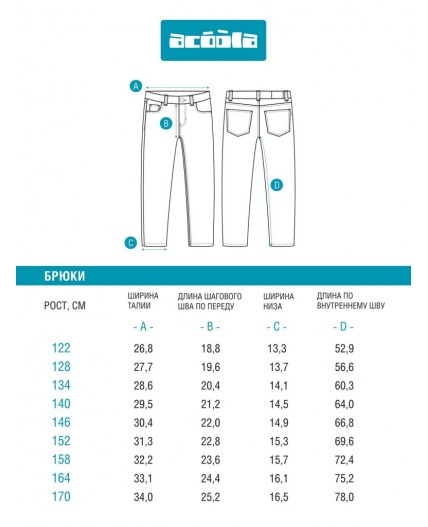Брюки джинсовые детские для мальчиков Shiva темно-серый