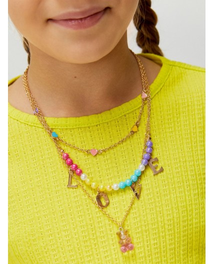 Бусы детские Saffron цветной