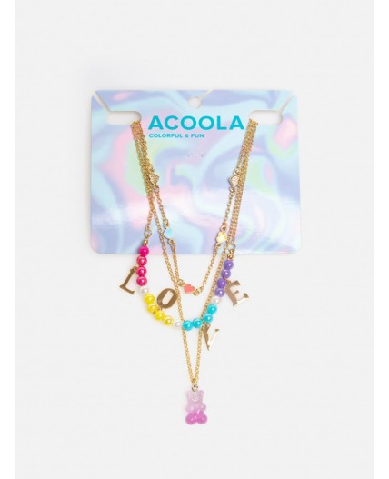 Бусы детские Saffron цветной