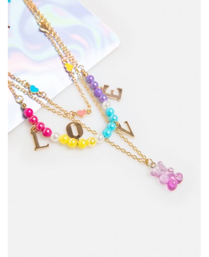 Бусы детские Saffron цветной