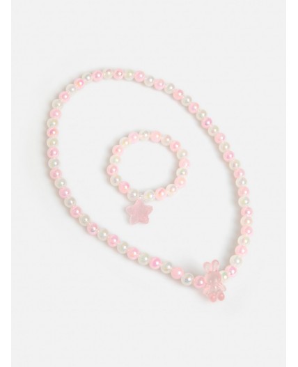 Комплект (бусы + браслет) детский Marienne цветной