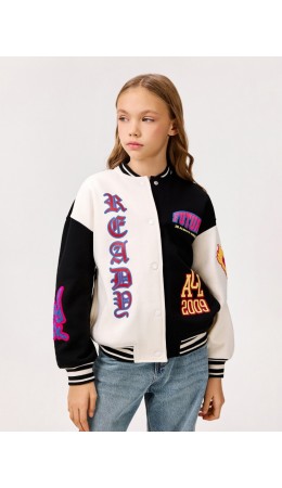 Куртка детская для девочек Tahat черно-белый