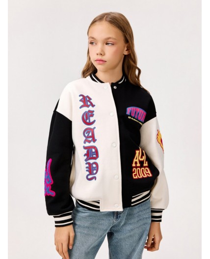 Куртка детская для девочек Tahat черно-белый