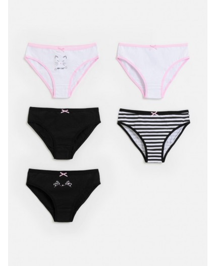 Трусы детские для девочек в наборе из 5 шт. Taisa цвет в ассортименте