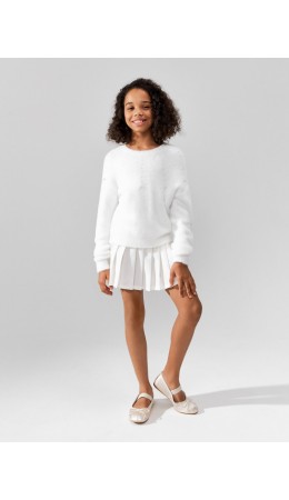 Джемпер детский для девочек Lika белый