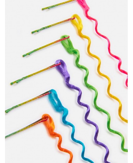 Набор из 6 заколок для волос дет. Wong цветной