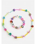 Набор (бусы + браслет) детский Linhad разноцветный
