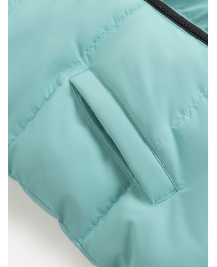 Пальто детское для девочек Kynes2 серо-голубой