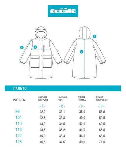 Пальто детское для девочек Glossu черный