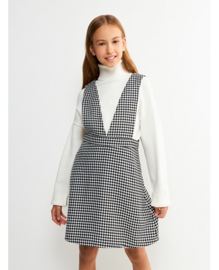 Сарафан детский для девочек Oblako черно-белый