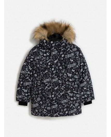 Куртка детская для мальчиков Japa черный принт