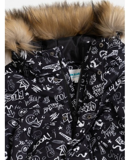 Куртка детская для мальчиков Japa черный принт