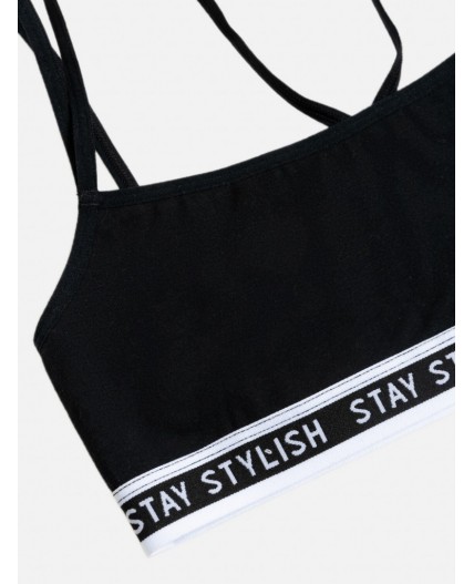 Бюстгальтер спортивный для девочек Imani черный