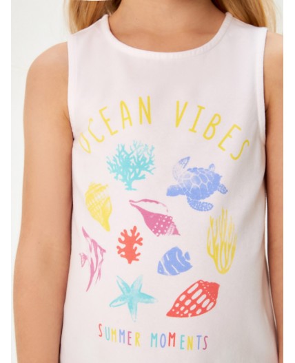 Майка детская для девочек Zagar белый