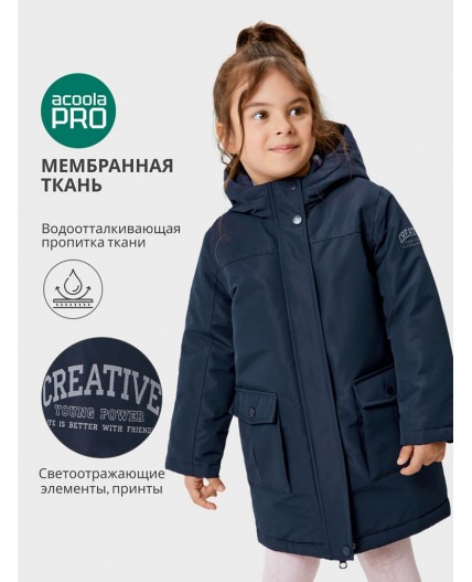 Куртка детская для девочек Wallace темно-синий