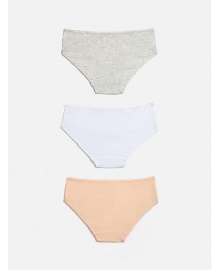 Трусы детские для девочек в наборе из 3шт Vanessa цвет в ассортименте