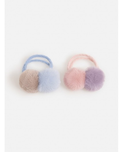 Набор из 2 резинок для волос дет. Tinuri разноцветный