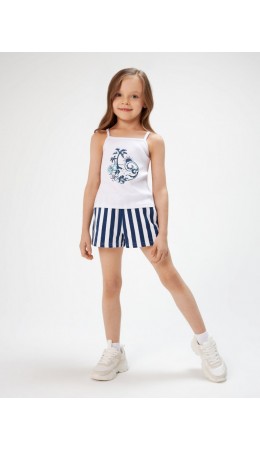 Блузка-топ детская для девочек Pesok белый