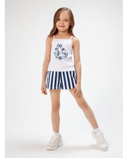 Блузка-топ детская для девочек Pesok белый