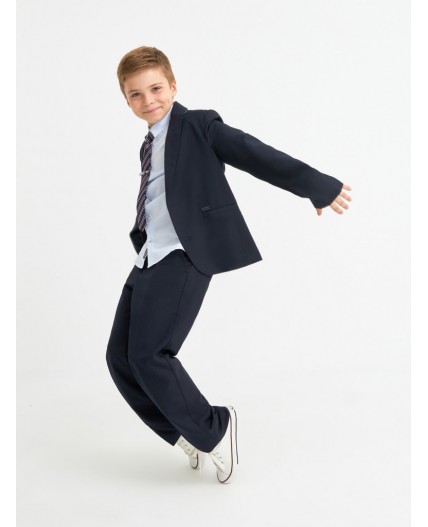 Пиджак детский для мальчиков Pavel jk черный-синий