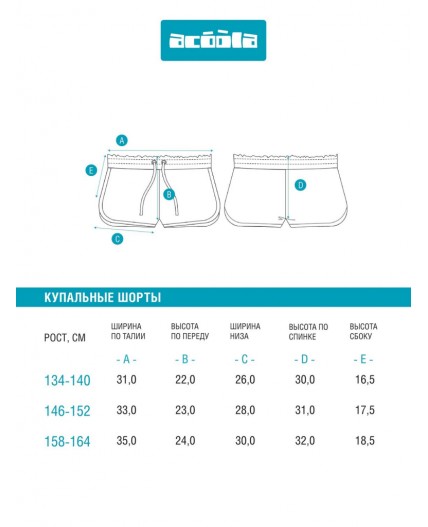 Купальные шорты детские для девочек Ombrina2 цветной