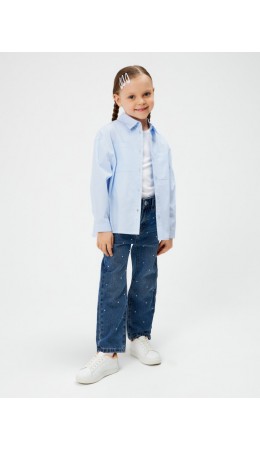Блузка детская для девочек Nile голубой