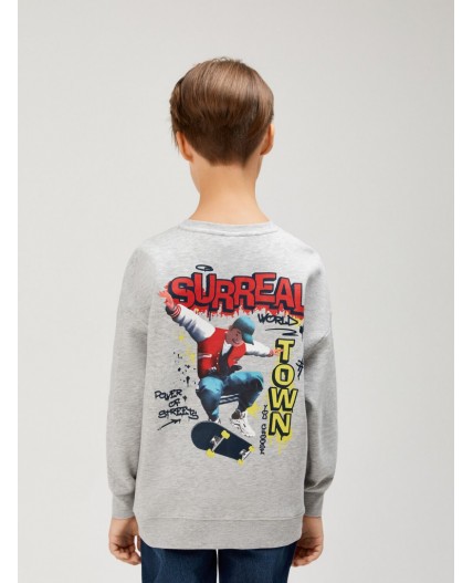 Джемпер детский для мальчиков Jiri серый меланж