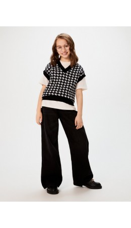 Жилет детский для девочек Jimmy2 черно-белый