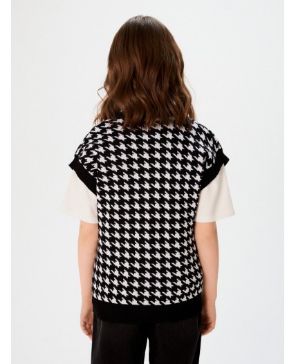 Жилет детский для девочек Jimmy2 черно-белый