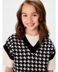 Жилет детский для девочек Jimmy2 черно-белый