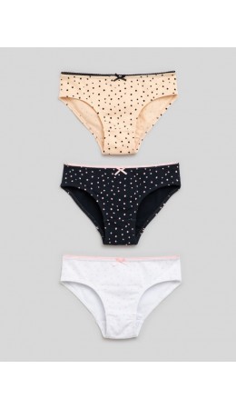 Трусы детские для девочек в наборе из 3шт Enrica цвет в ассортименте