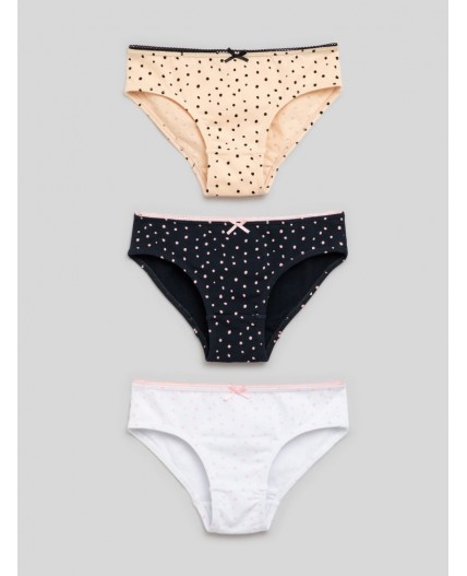 Трусы детские для девочек в наборе из 3шт Enrica цвет в ассортименте