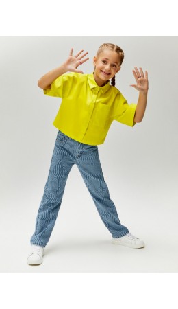 Блузка детская для девочек Coburg лайм