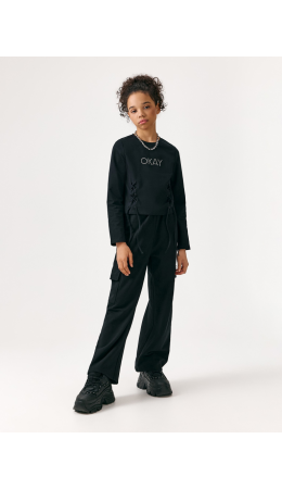 Брюки детские для девочек Amina черный