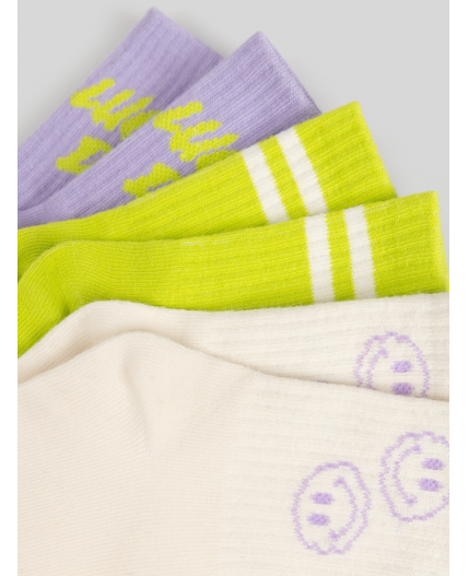 Носки детские в наборе из 3 пар Devi разноцветный