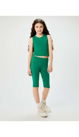 Майка-топ детский для девочек Enrika_top изумрудный