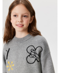 Джемпер детский для девочек Flor серый меланж