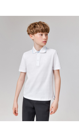 Сорочка-поло верхняя для мальчиков Hermi белый