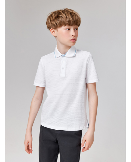 Сорочка-поло верхняя для мальчиков Hermi белый
