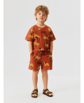Набор детский для мальчиков ((1)футболка и (2)шорты) Hoste_set горчичный