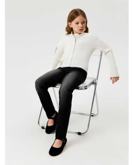 Брюки джинсовые детские для девочек Indra черный