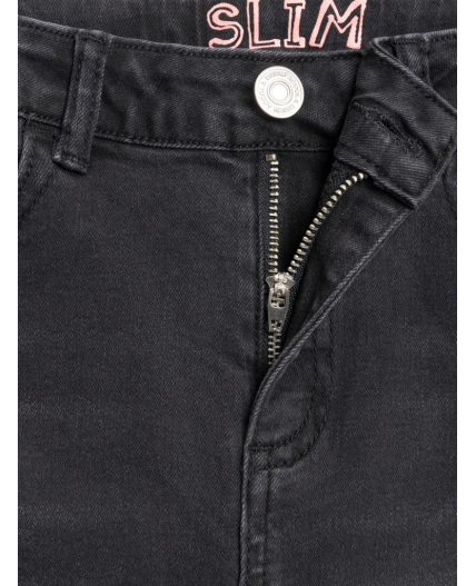 Брюки джинсовые детские для девочек Indra черный