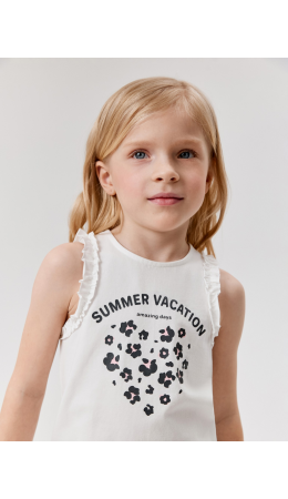 Майка детская для девочек Kalanta молочный